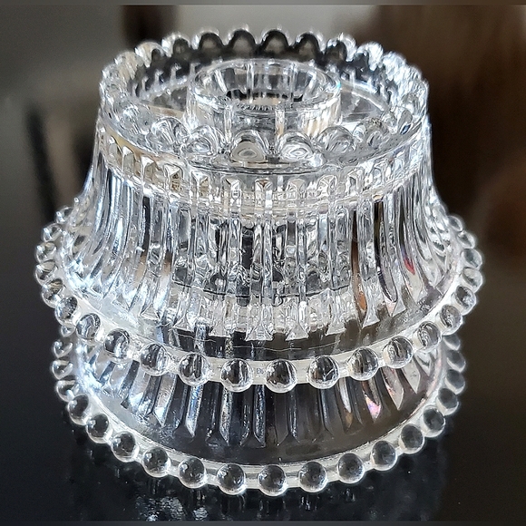 (2) Vntg Candle Sticks Reversible Cross between Candlewick & Ribbed Pattern - Picture 7 of 7